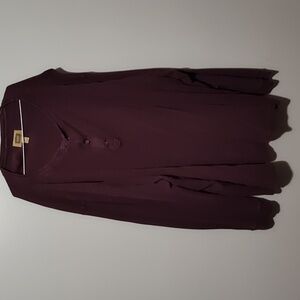 Foundry supply company maroon long sleeve thermal Polo 5xlt